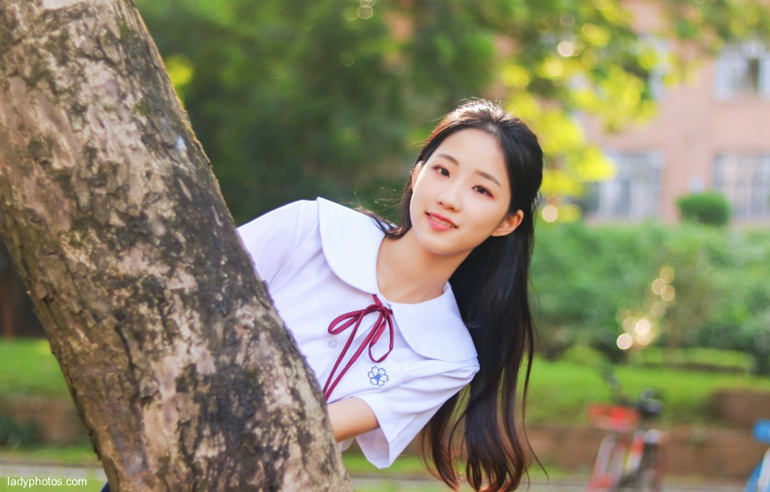 Lovely little fresh JK beautiful girl, the beautiful scenery of the campus - 2