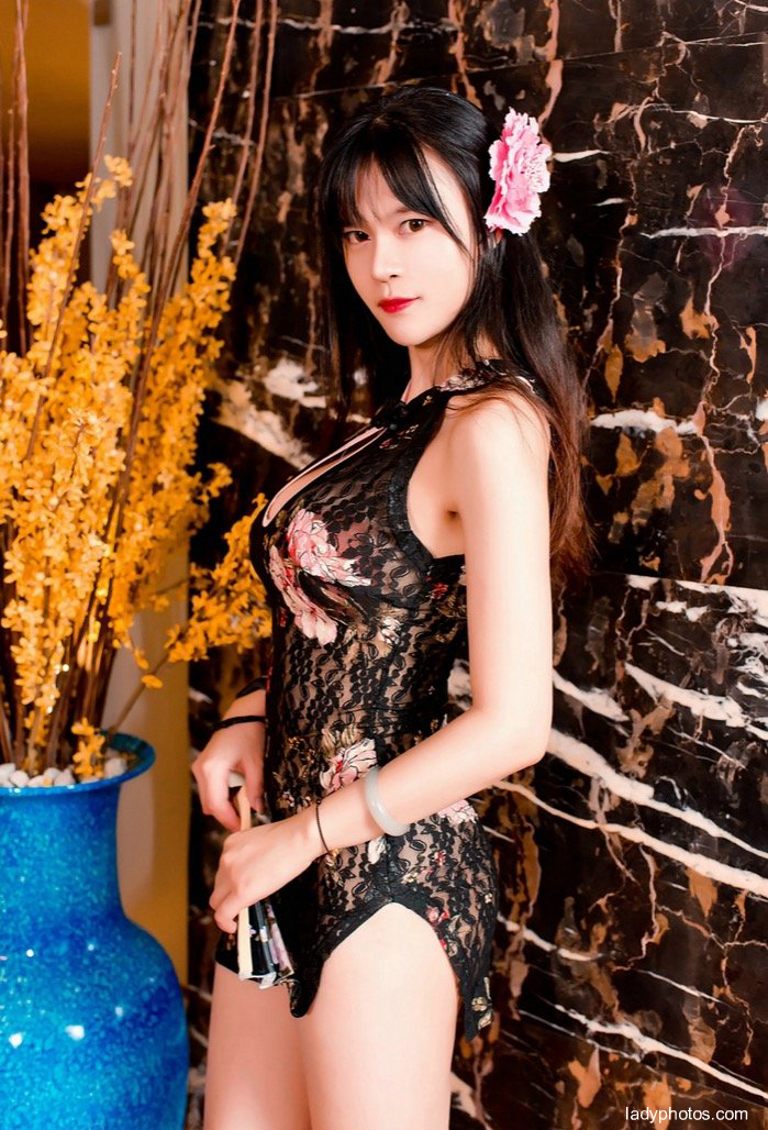 Classic beauty peach Mary sexy cheongsam - 3