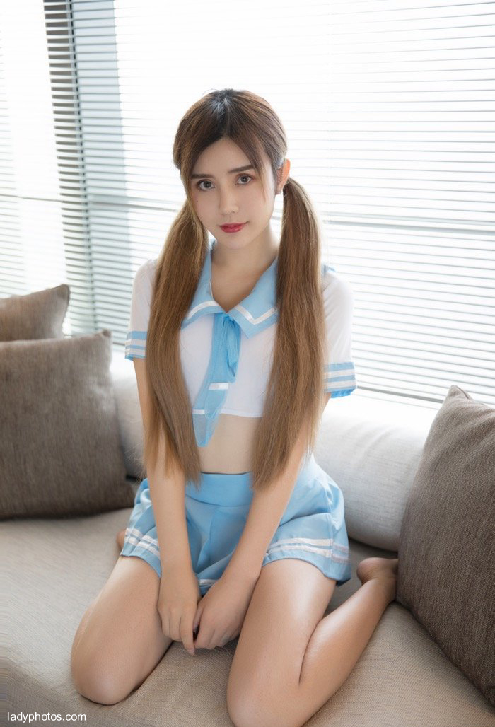 JK dress up as a schoolgirl in uniform - 1