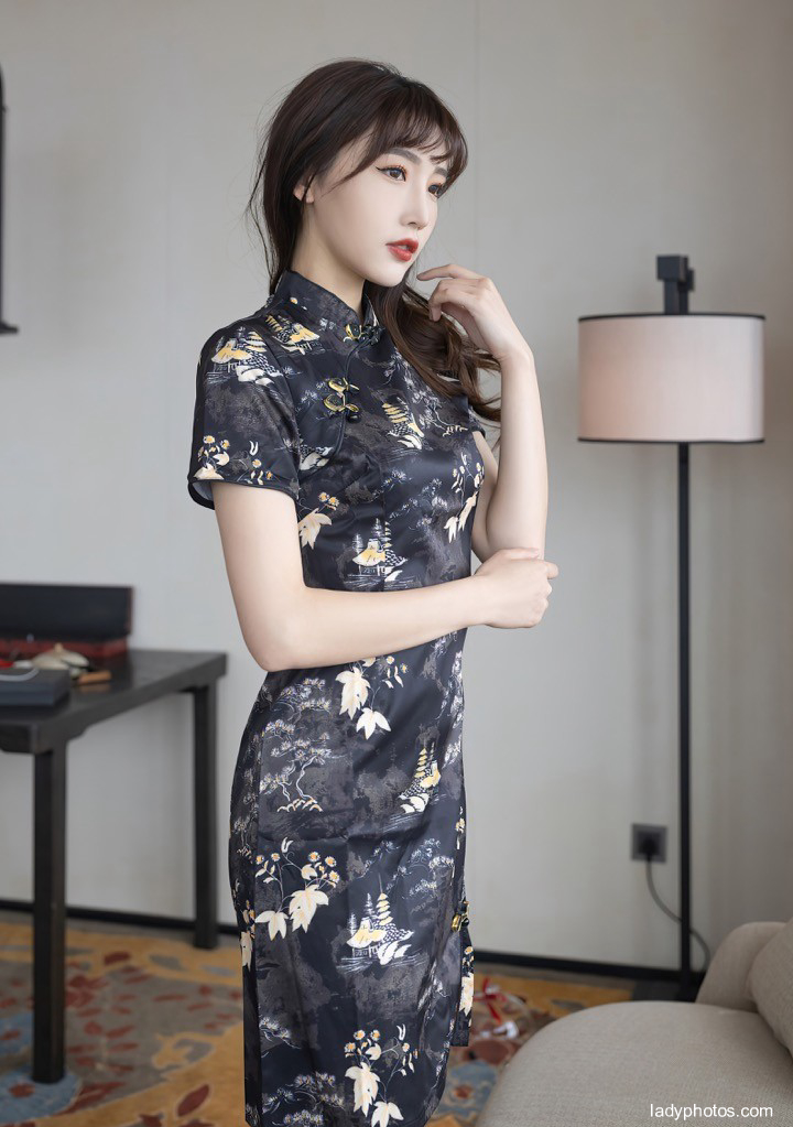 Red underwear, black silk stockings, temperament beauty Lu Xuanxuan, fun cheongsam, fatal temptation - 5